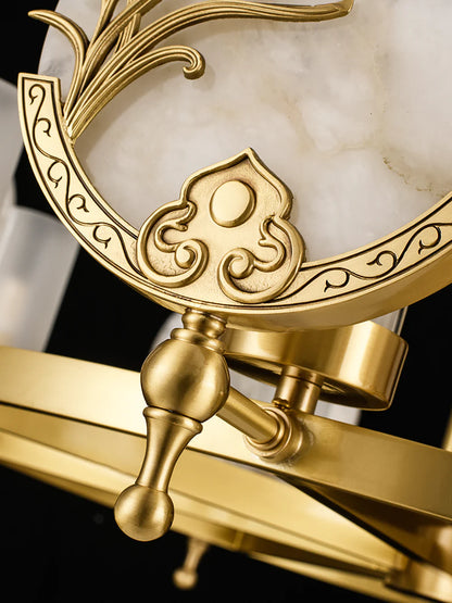Luxury Marble Amalthea Copper Chandelier - Nuvé