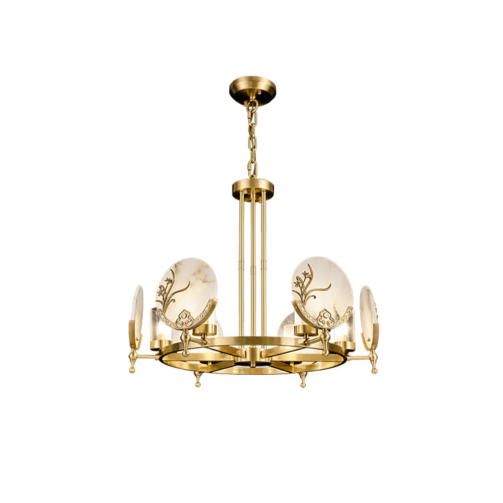 Luxury Marble Amalthea Copper Chandelier - Nuvé