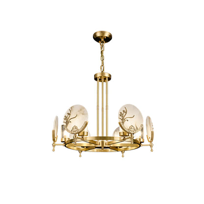 Luxury Marble Amalthea Copper Chandelier - Nuvé