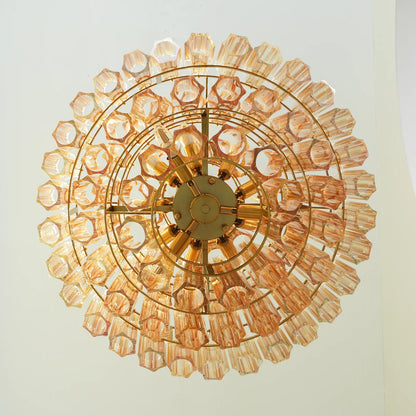 Aurelie Amber Prism Tiered Chandelier