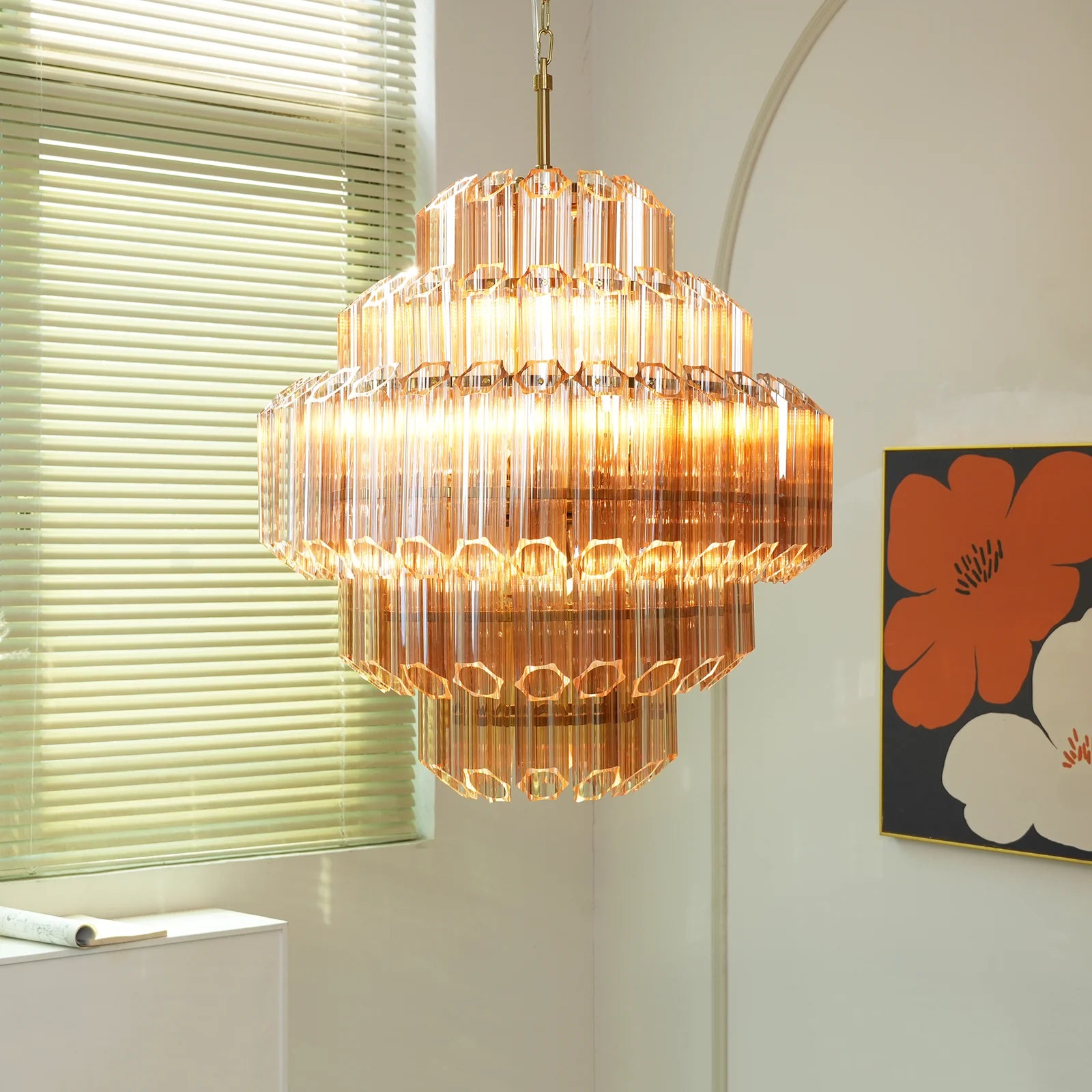 Amber Palermo Round Chandelier - Nuvé