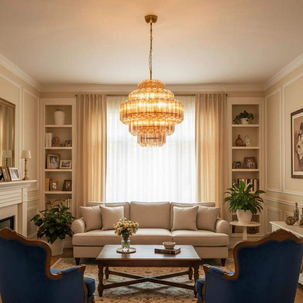 Amber Palermo Round Chandelier - Nuvé