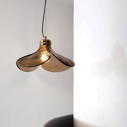 Amber Petal Glass Pendant Light - Nuvé