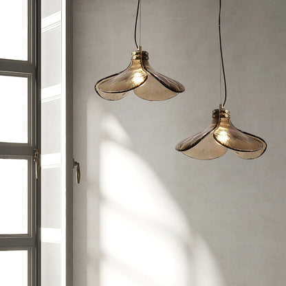 Amber Petal Glass Pendant Light - Nuvé