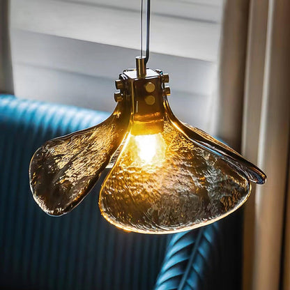 Amber Petal Glass Pendant Light - Nuvé