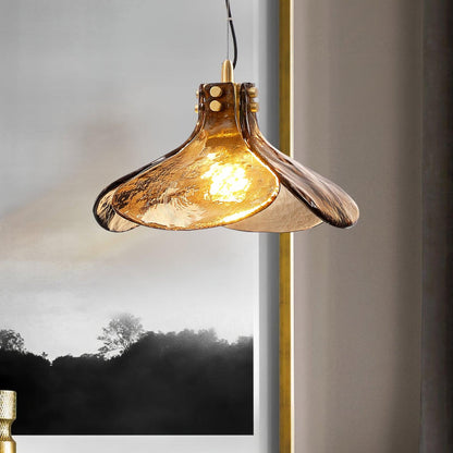 Amber Petal Glass Pendant Light - Nuvé