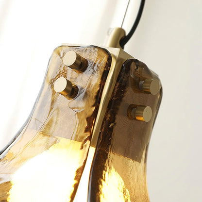 Amber Petal Glass Pendant Light - Nuvé