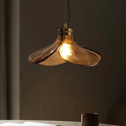 Amber Petal Glass Pendant Light - Nuvé