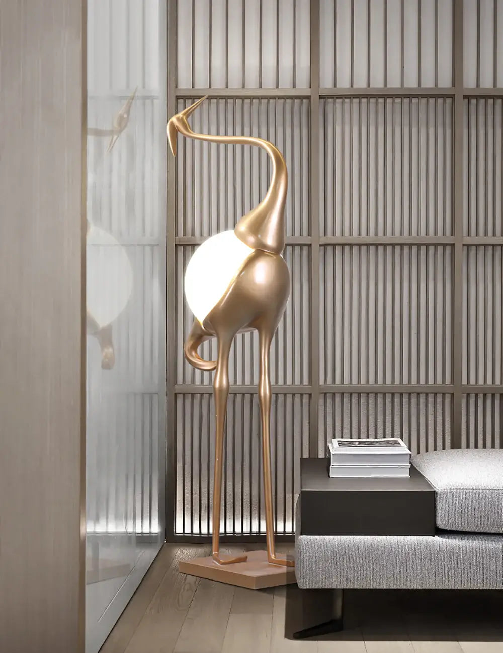 Animal Crane Art Deco Floor Lamp - Nuvé