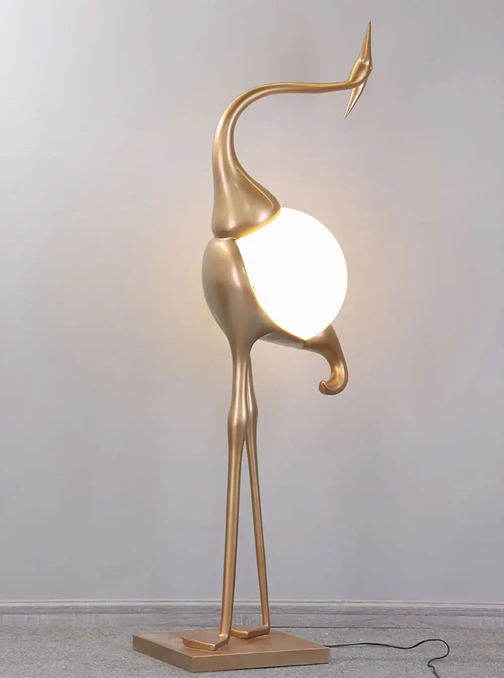 Animal Crane Art Deco Floor Lamp