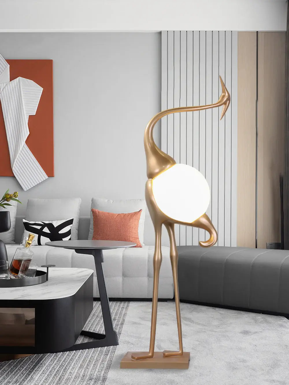 Animal Crane Art Deco Floor Lamp - Nuvé