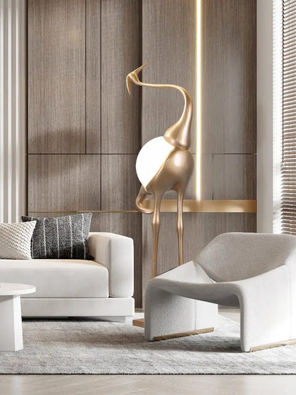 Animal Crane Art Deco Floor Lamp - Nuvé
