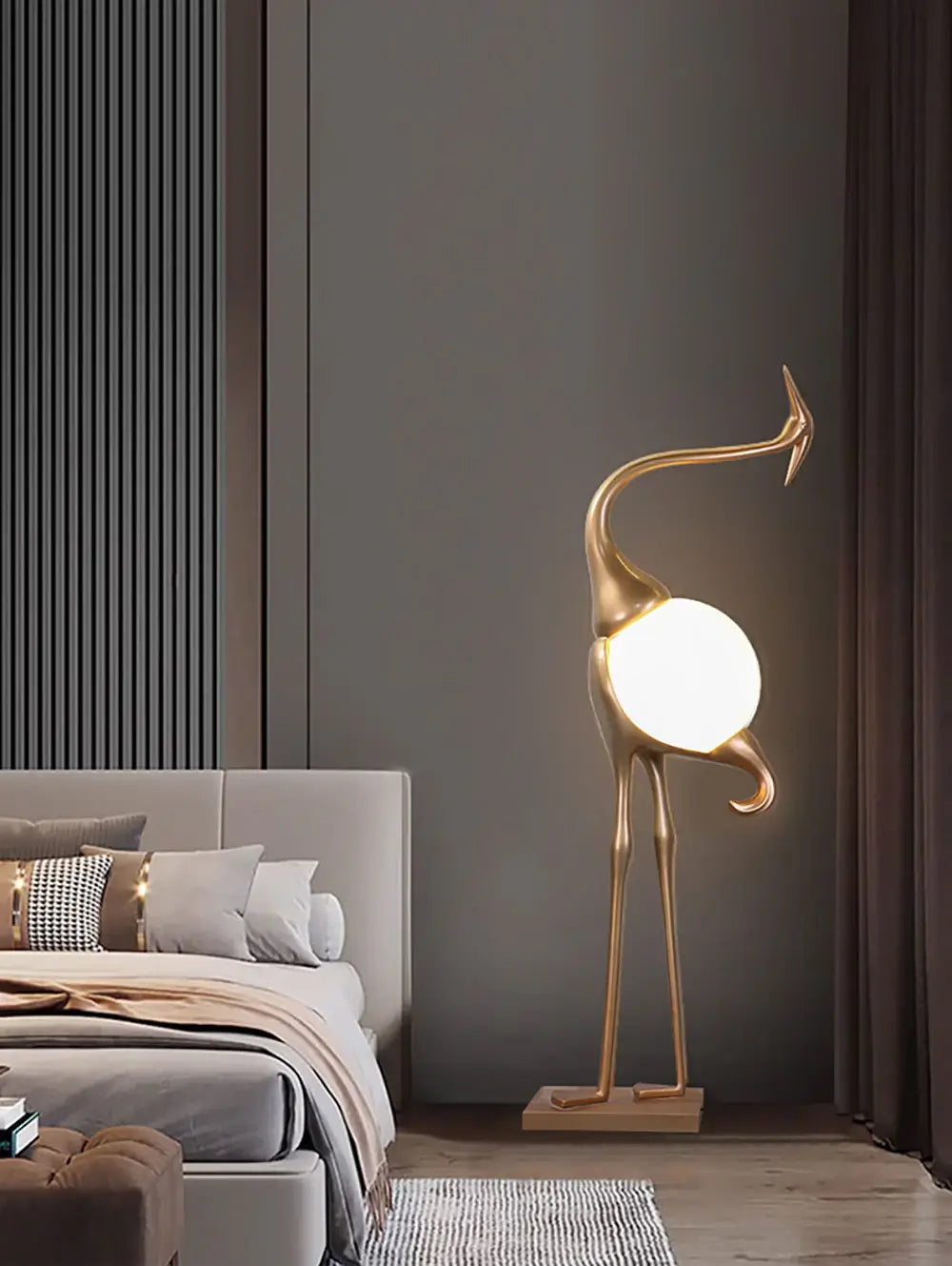Animal Crane Art Deco Floor Lamp - Nuvé