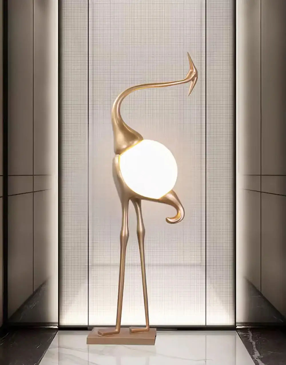 Animal Crane Art Deco Floor Lamp - Nuvé