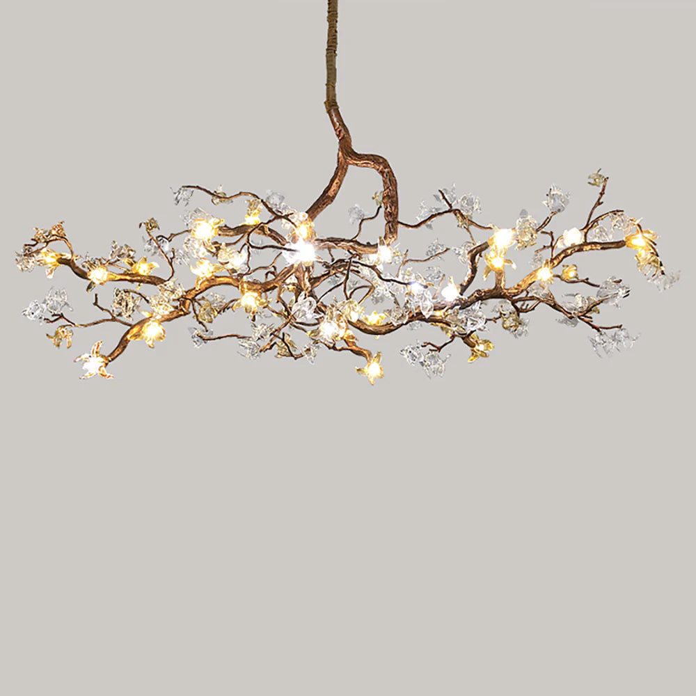 Aosta Branch Glass Flower Chandelier - Nuvé