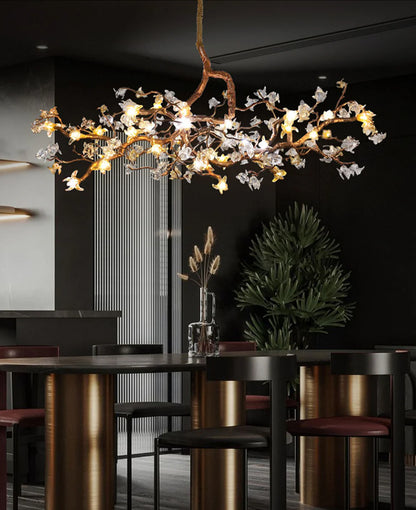 Aosta Branch Glass Flower Chandelier - Nuvé