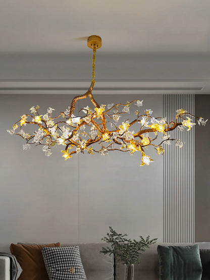 Aosta Branch Glass Flower Chandelier - Nuvé