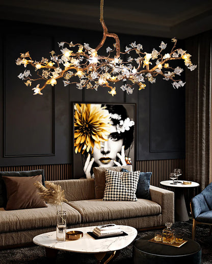 Aosta Branch Glass Flower Chandelier - Nuvé