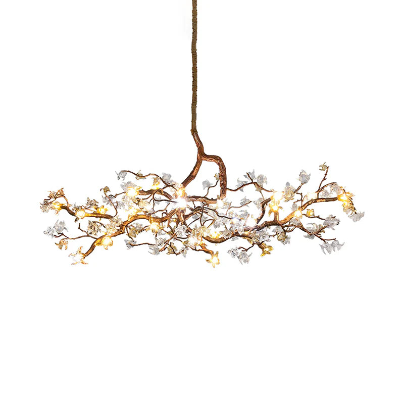 Aosta Branch Glass Flower Chandelier - Nuvé