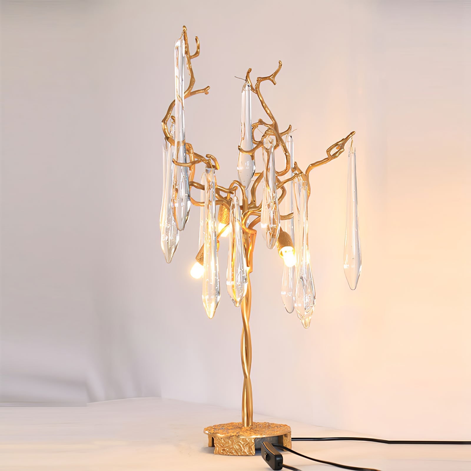 Korewolamp Aqua Willow Table Lamp with a ceramic base and fabric shade, featuring a calming aqua blue finish and elegant design.