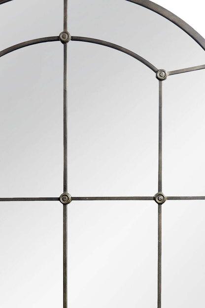Arched Industrial Grid Wall Mirror - Nuvé