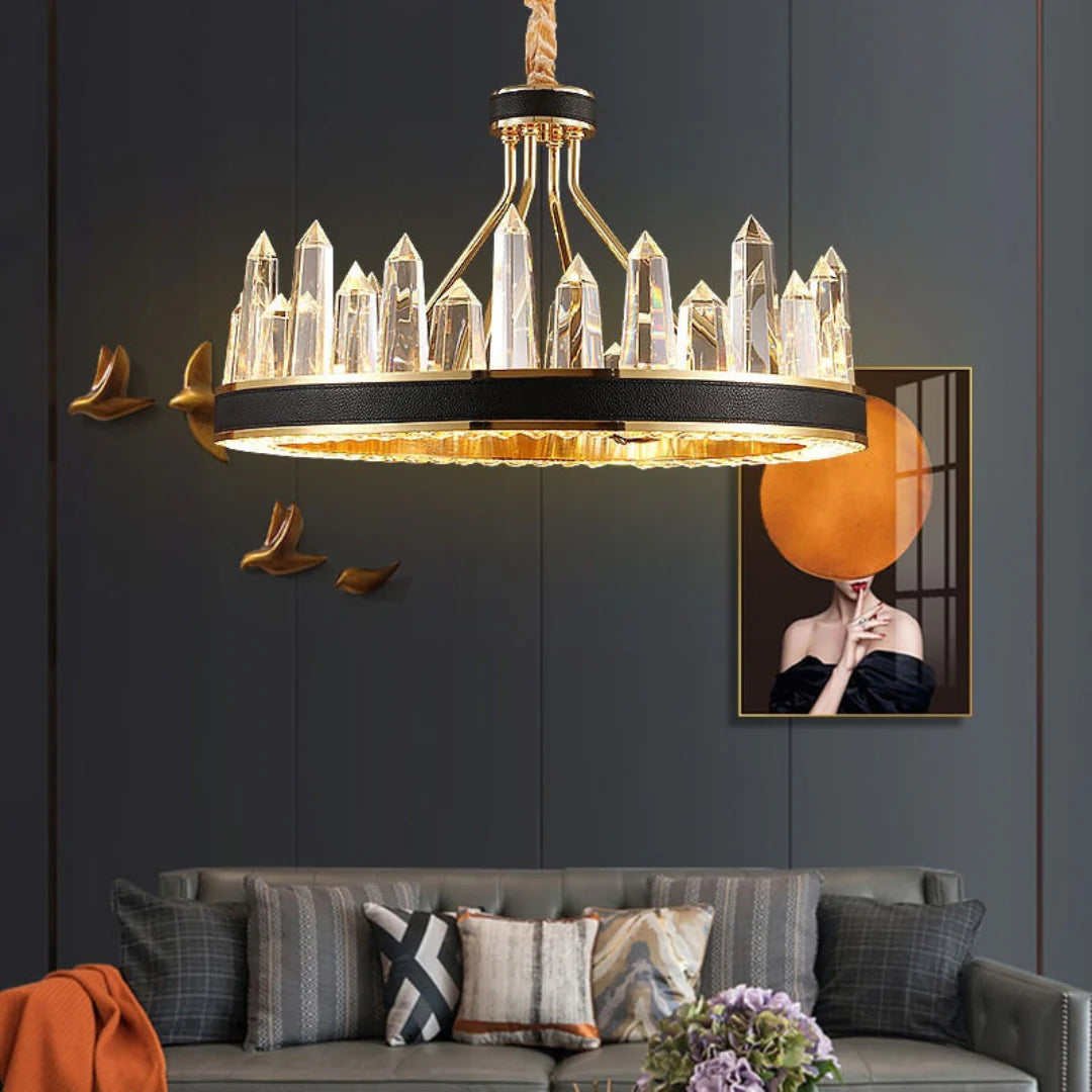Argus Round Crystal Chandelier - Nuvé