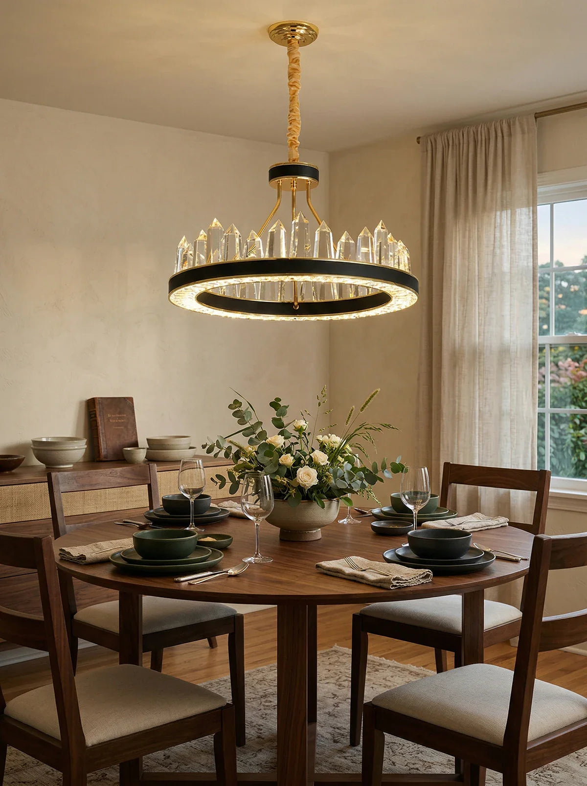 Argus Round Crystal Chandelier