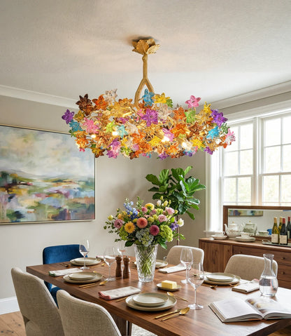 Art Stained Glass Tree Branch Chandelier