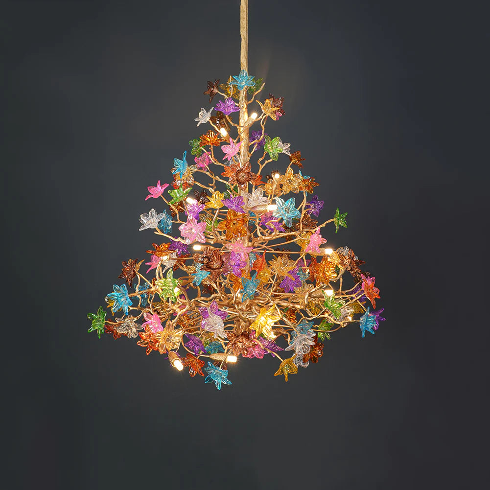 Art Stained Glass Tree Branch Chandelier - Nuvé