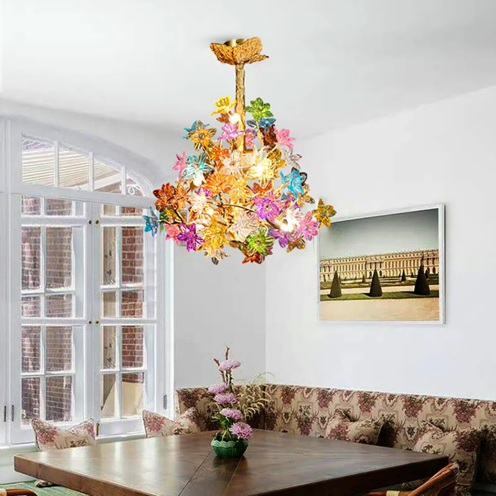 Art Stained Glass Tree Branch Chandelier - Nuvé