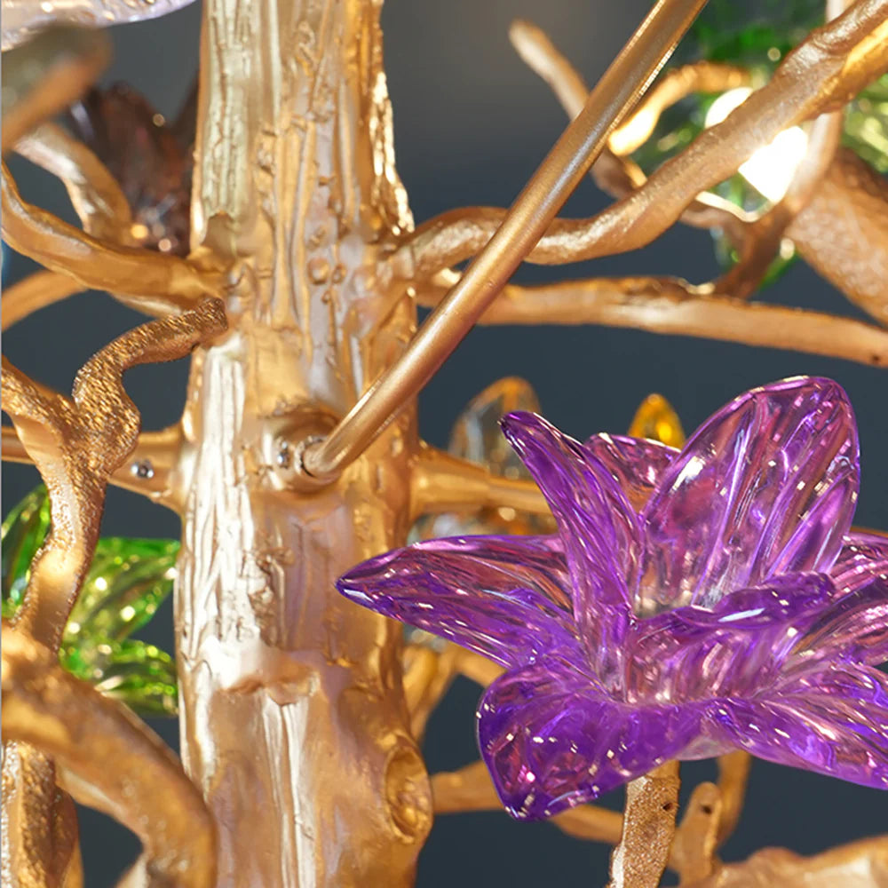 Art Stained Glass Tree Branch Chandelier - Nuvé
