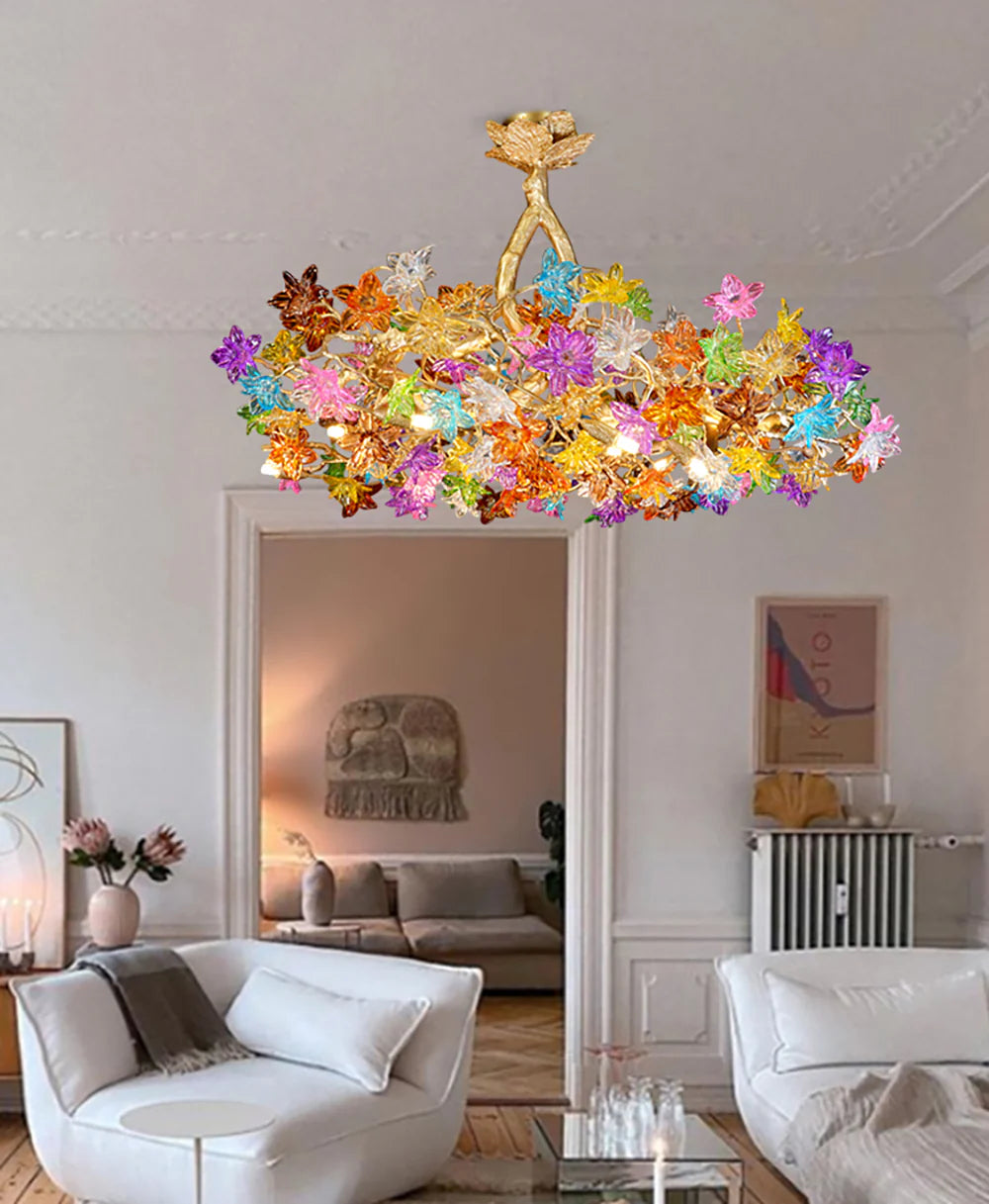 Art Stained Glass Tree Branch Chandelier - Nuvé