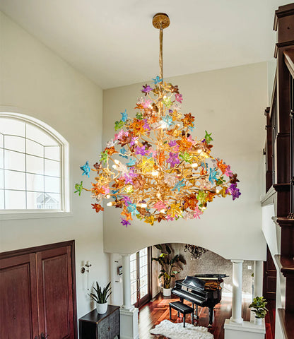 Art Stained Glass Tree Branch Chandelier - Nuvé