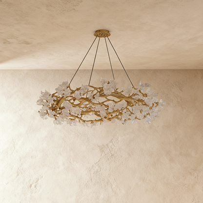 Petala Crystal Round Chandelier by Residence Supply, featuring elegant crystals and a stylish round design.