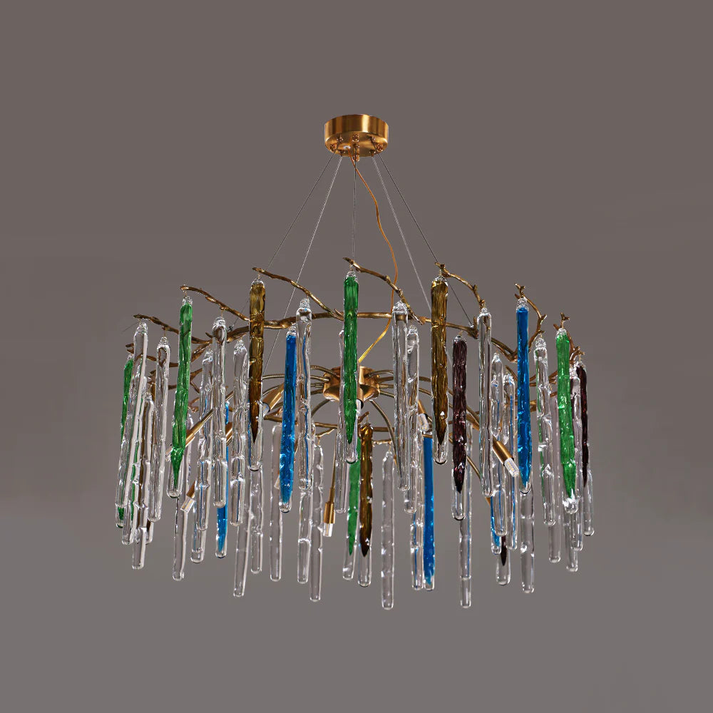 Artistic Branch Colorful Glass Drop Chandelier - Nuvé