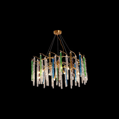 Artistic Branch Colorful Glass Drop Chandelier - Nuvé