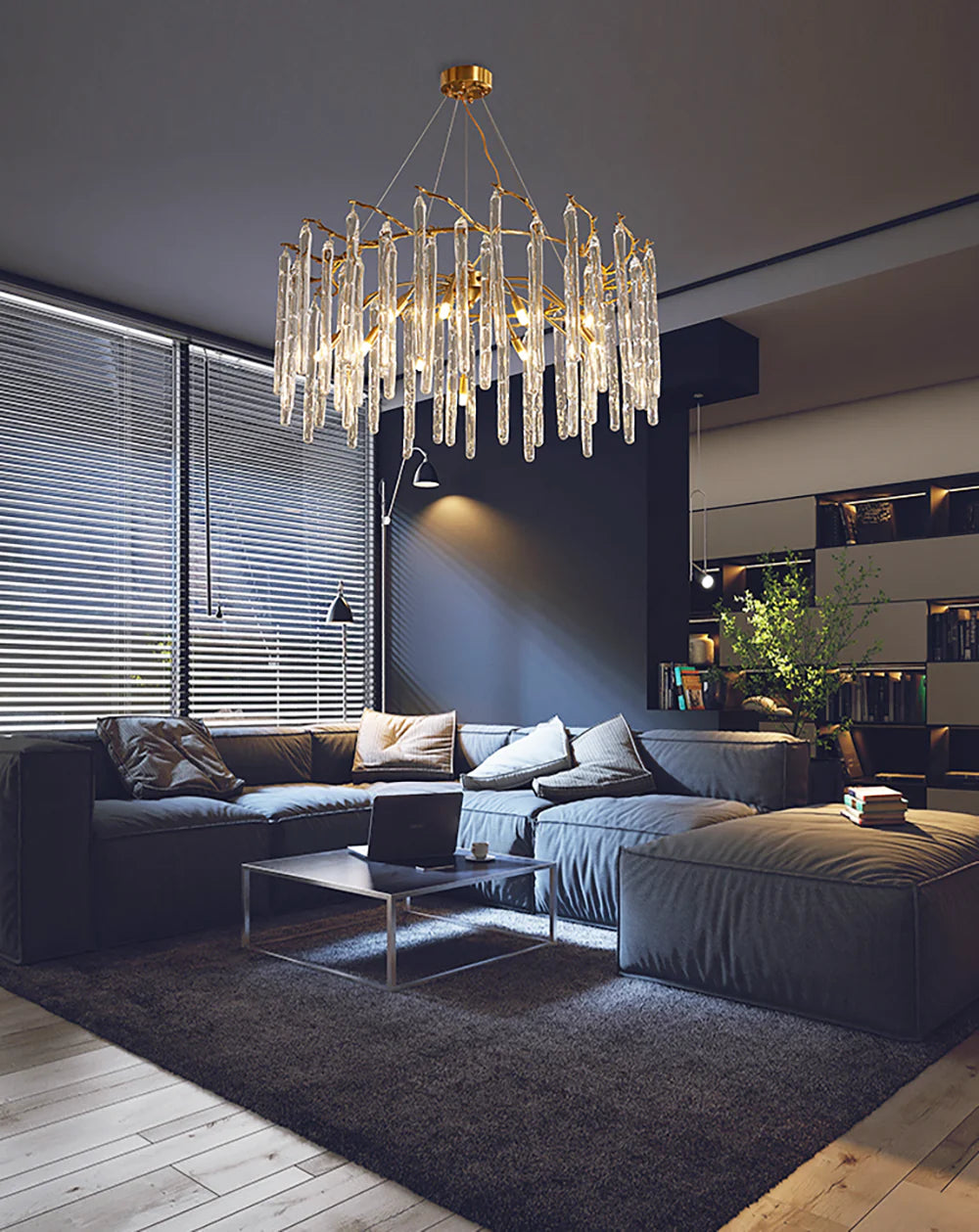 Artistic Branch Colorful Glass Drop Chandelier - Nuvé