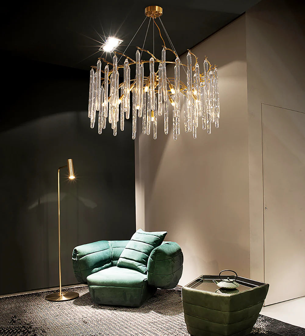 Artistic Branch Colorful Glass Drop Chandelier - Nuvé
