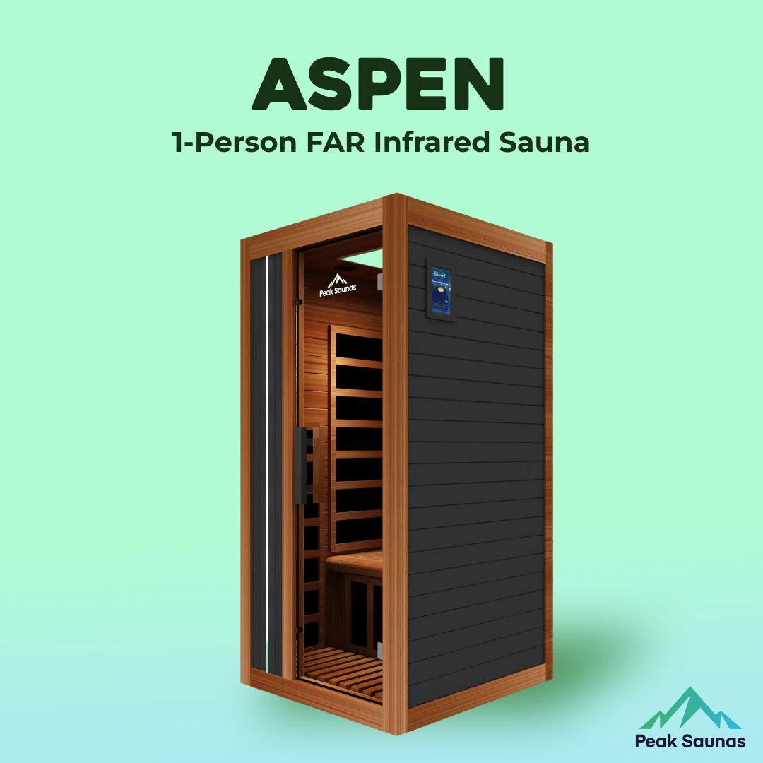Peak Saunas Aspen Luxury 1-Person FAR Infrared Sauna with Smart WiFi App Control - Nuvé