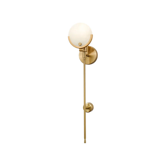 Alabaster Ava Brass Wall Lamp - Nuvé