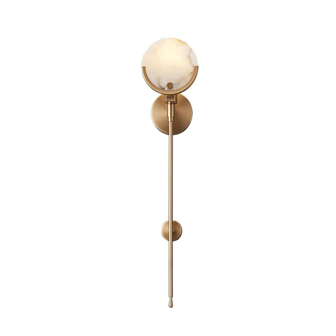 Alabaster Ava Brass Wall Lamp - Nuvé