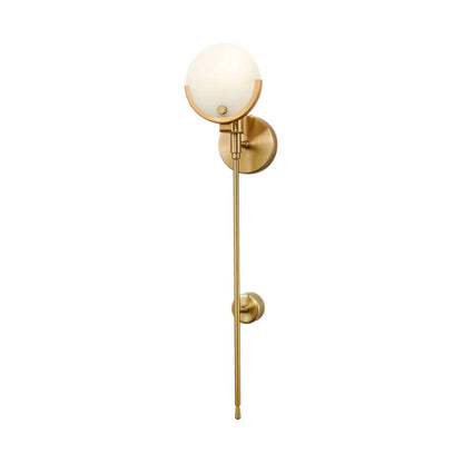 Alabaster Ava Brass Wall Lamp