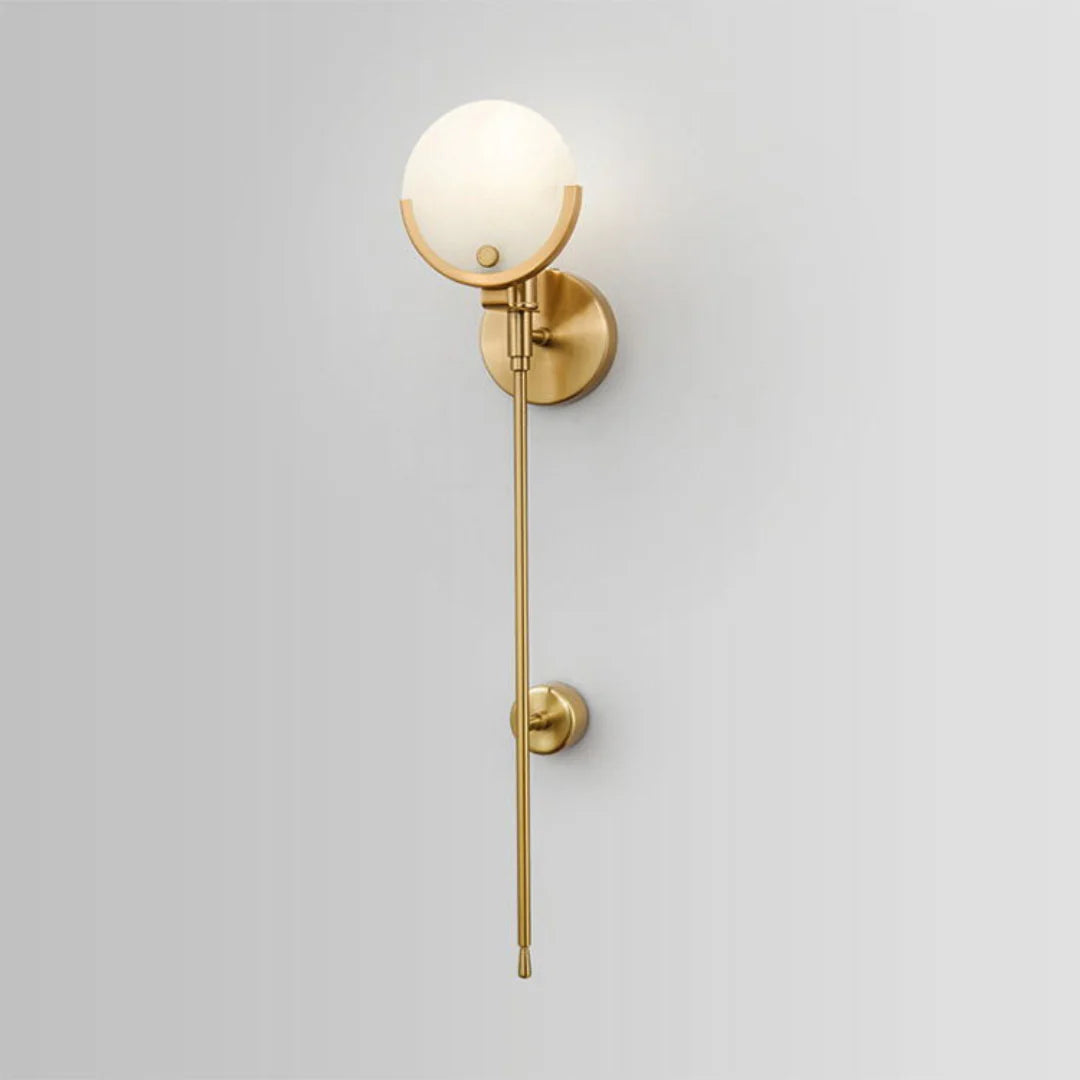 Alabaster Ava Brass Wall Lamp - Nuvé