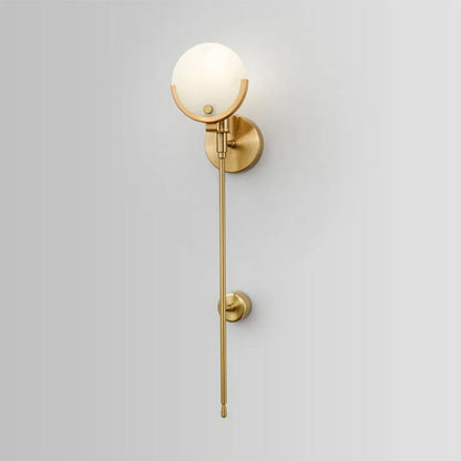 Alabaster Ava Brass Wall Lamp - Nuvé