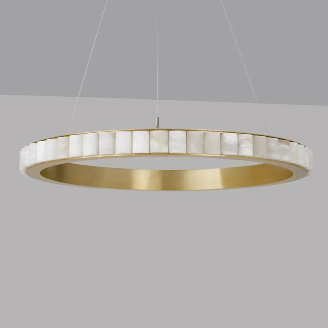 Alabaster Avalon Halo Chandelier - Nuvé