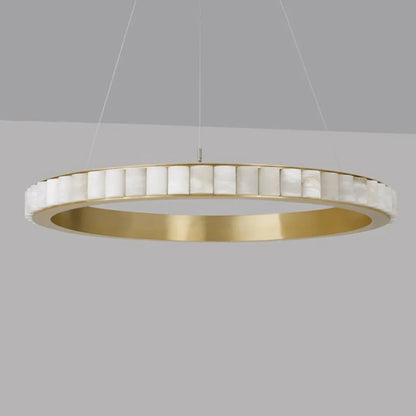 Alabaster Avalon Halo Chandelier - Nuvé