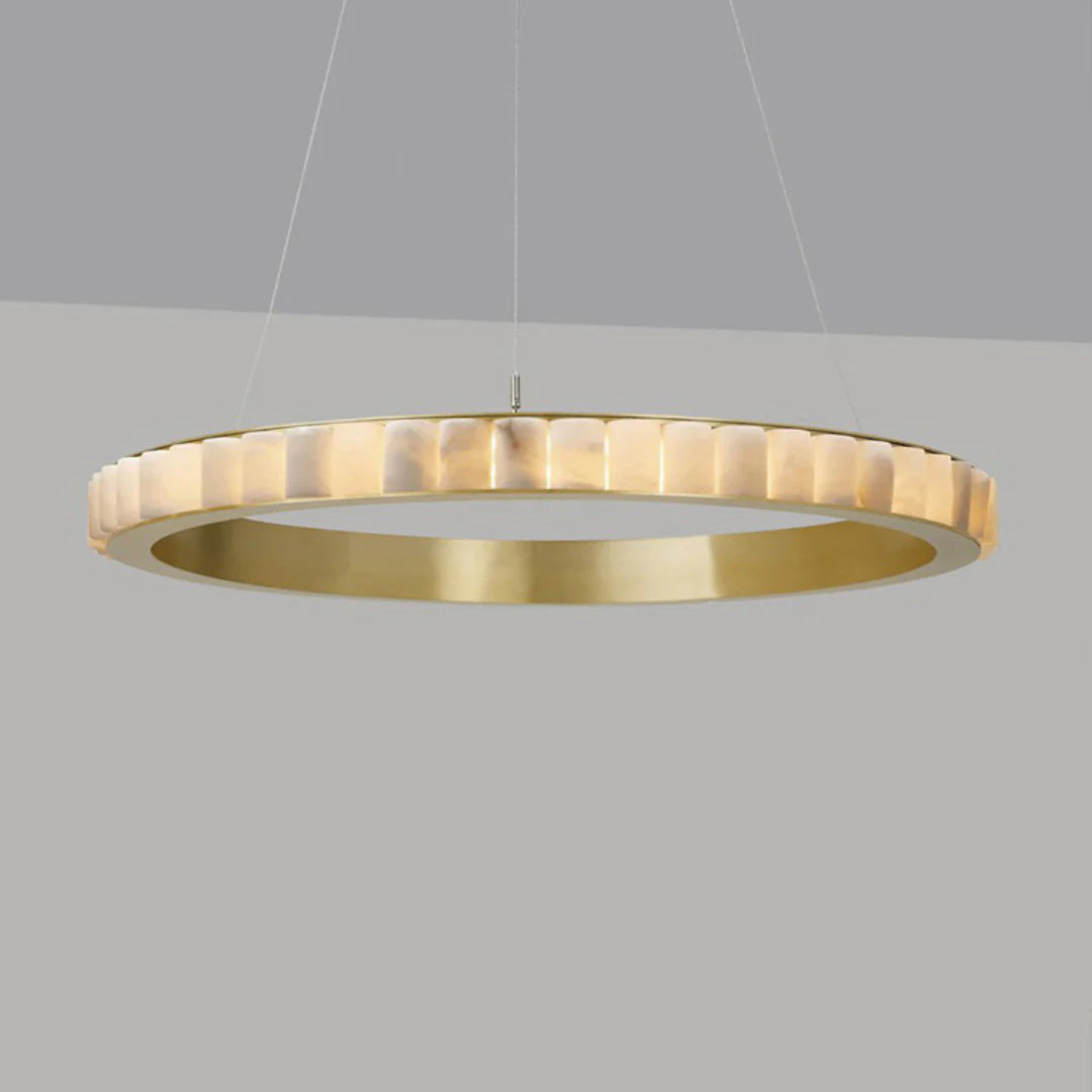 Alabaster Avalon Halo Chandelier - Nuvé
