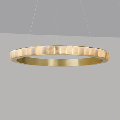 Alabaster Avalon Halo Chandelier - Nuvé