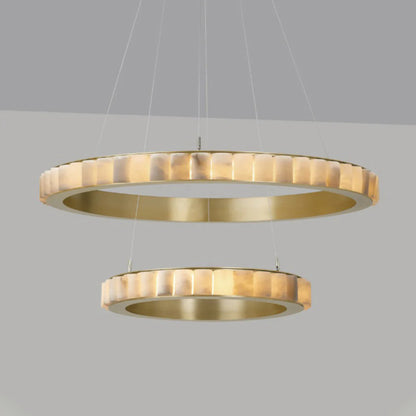 Alabaster Avalon Halo Chandelier - Nuvé