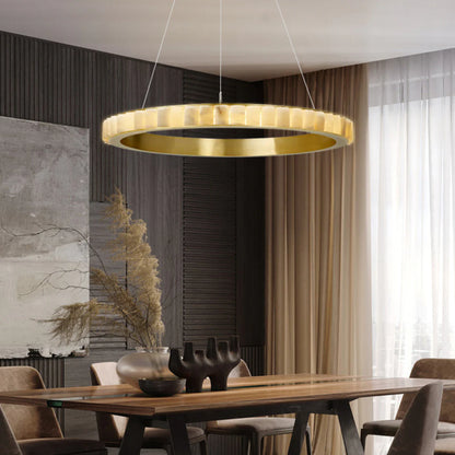 Alabaster Avalon Halo Chandelier - Nuvé